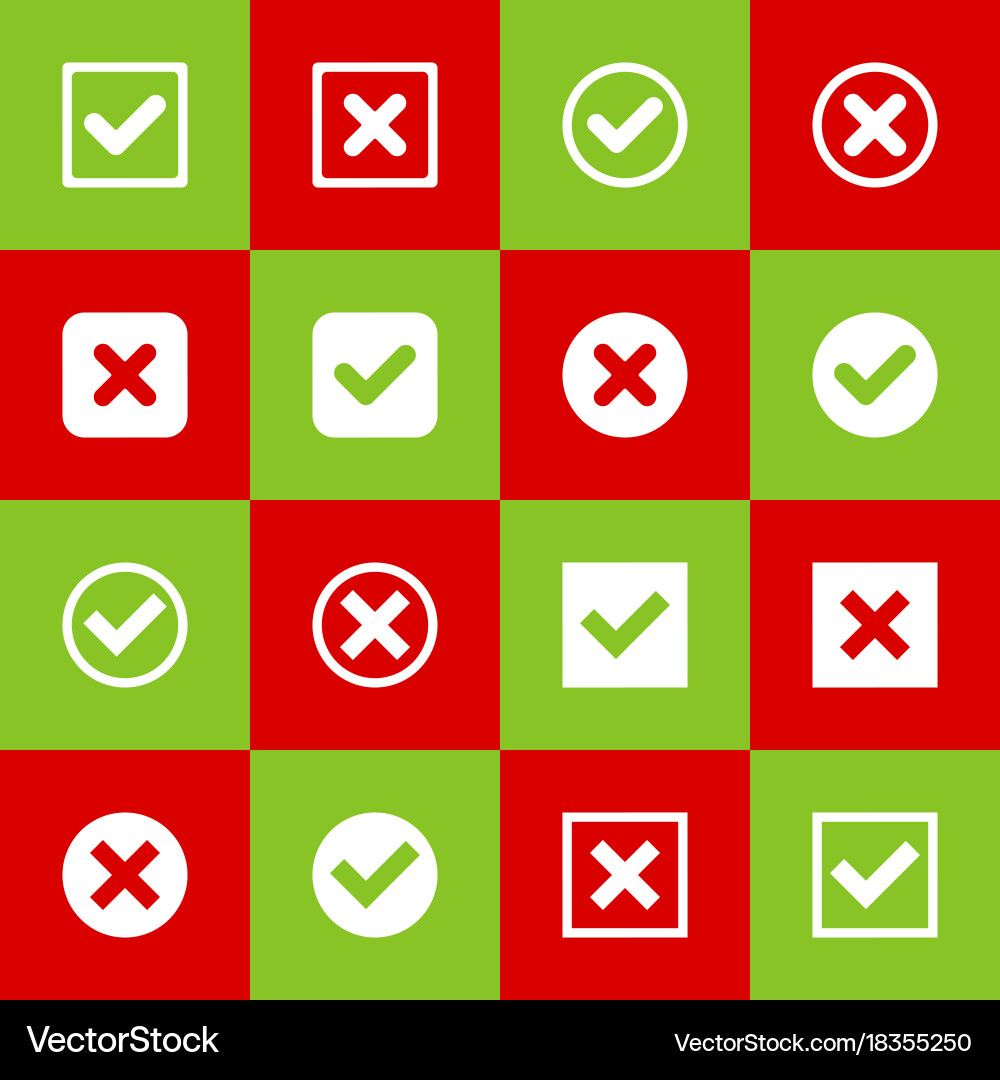 Checkmark Buttons vector image