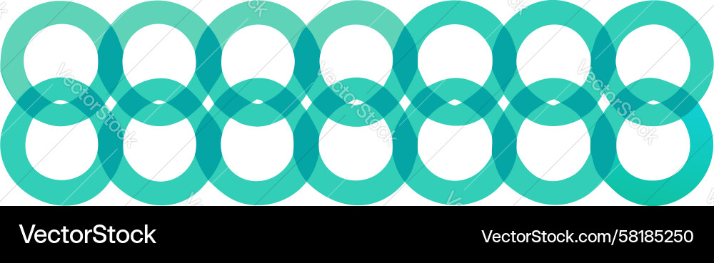 Circular Loop Motif Vector Image