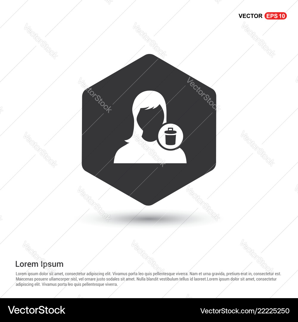 Delete user icon Vector Image