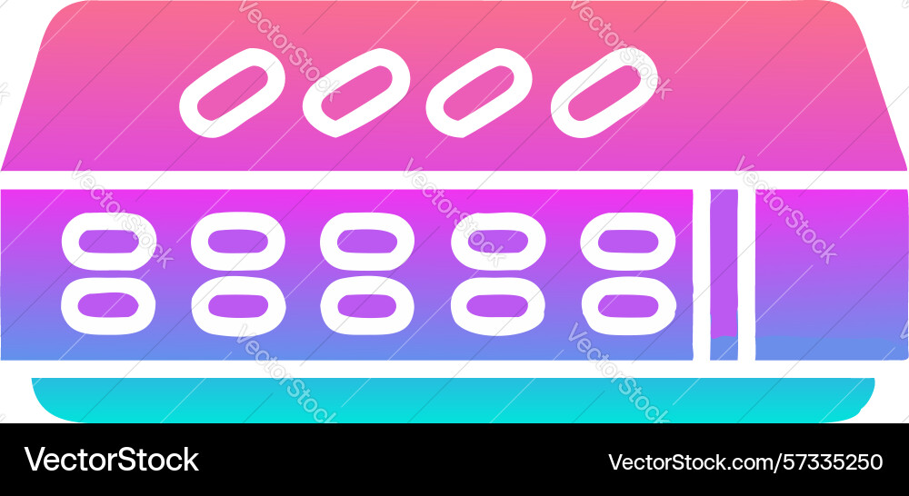 Digital numeric data display design generative ai vektorbild