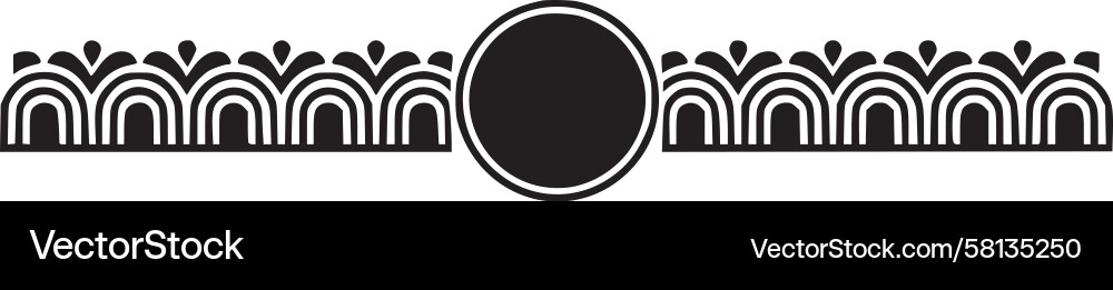 Elegant Circle Border Pattern Vector Image