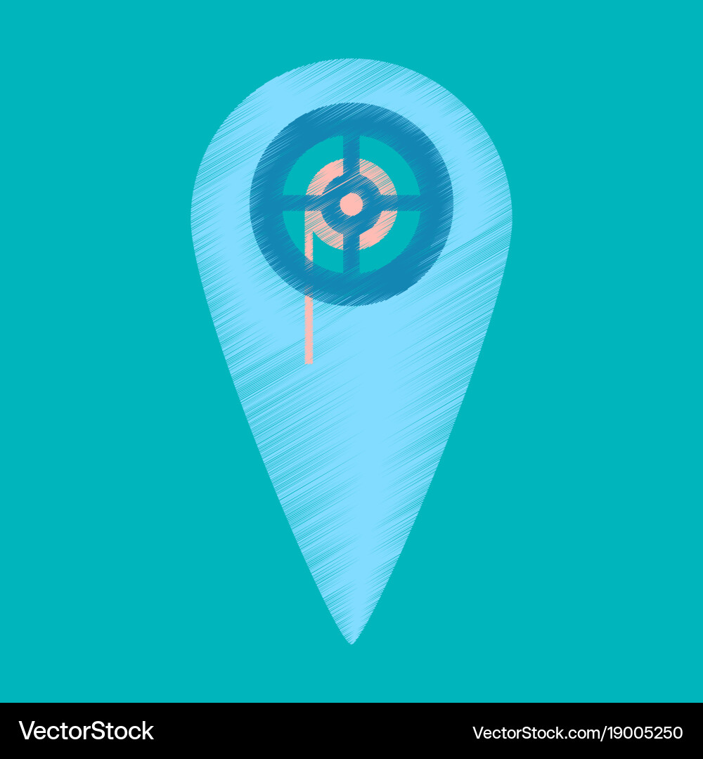 Flat icon in shading style pointer cinema Vector Image