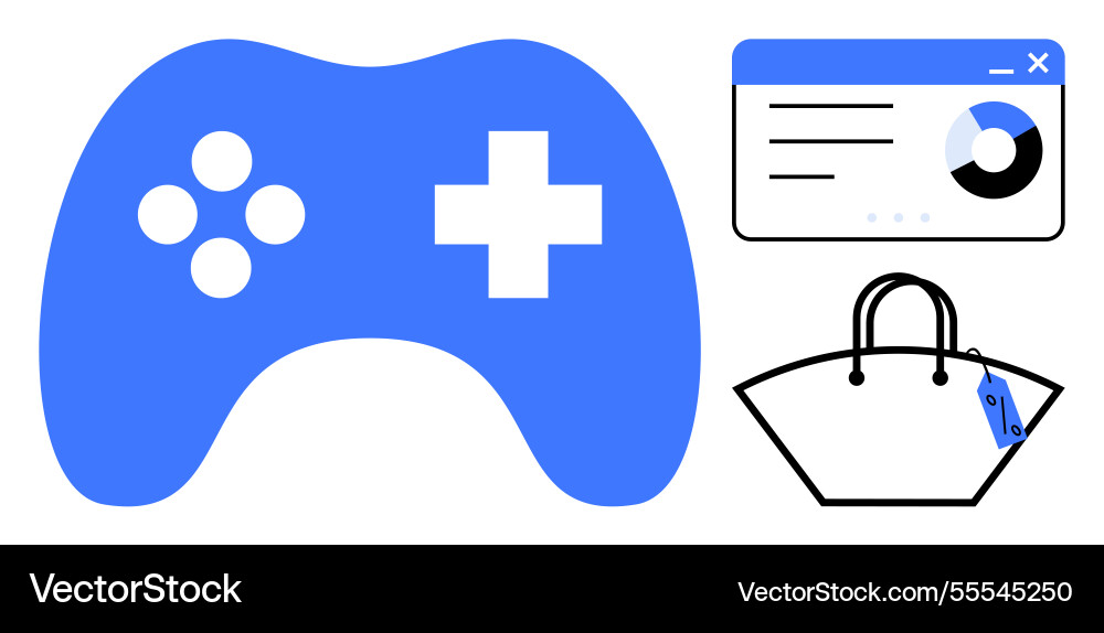 Gaming controller data analytics dashboard Gaming controller data analytics dashboard Vector Image