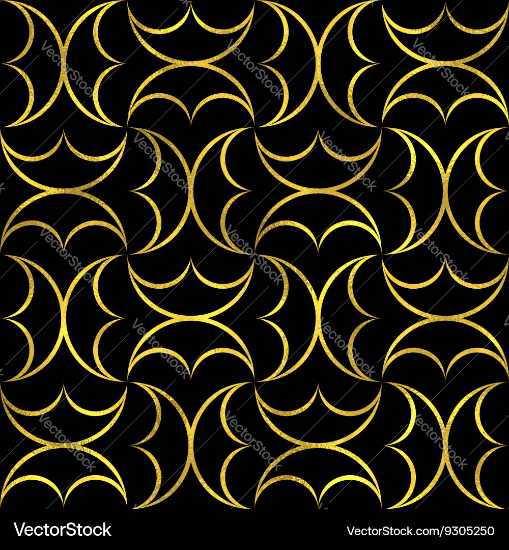 Golden Islamic Ornament Pattern vector image
