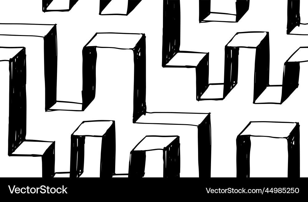Handdrawn abstract geometric seamless pattern Handdrawn abstract geometric seamless pattern vector image