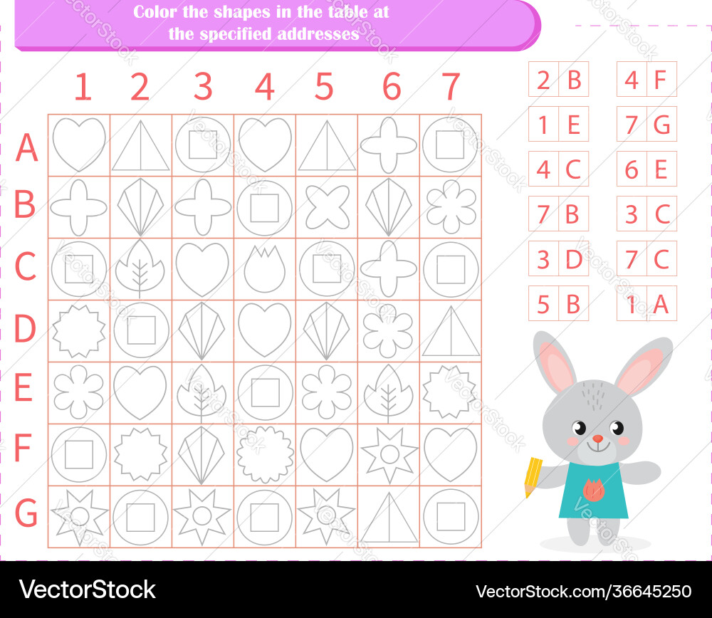 Logic game for children find figures vector image