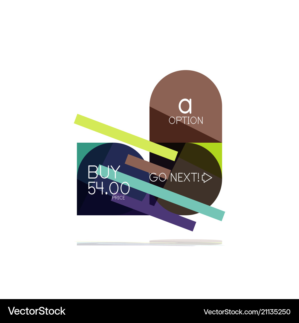 Minimal flat clean abstract option step Minimal flat clean abstract option step Vector Image