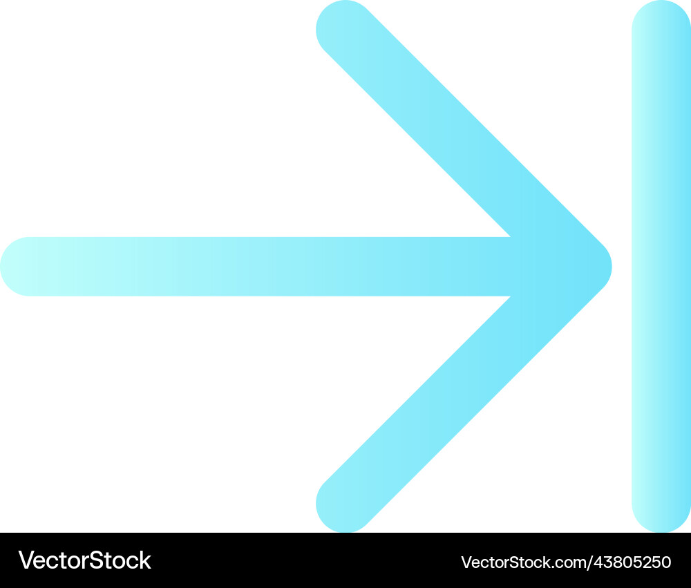 Next step flat gradient color ui icon Vector Image