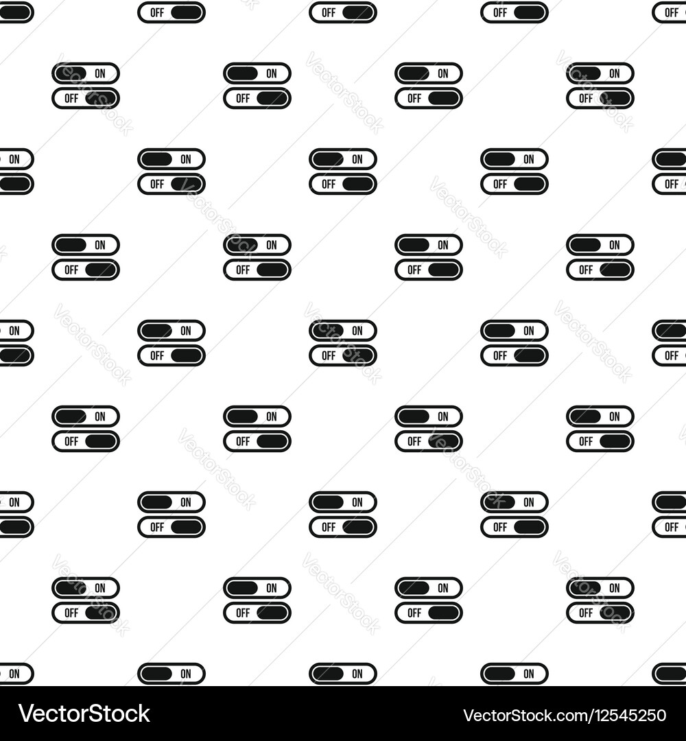 On and off buttons pattern simple style vector image
