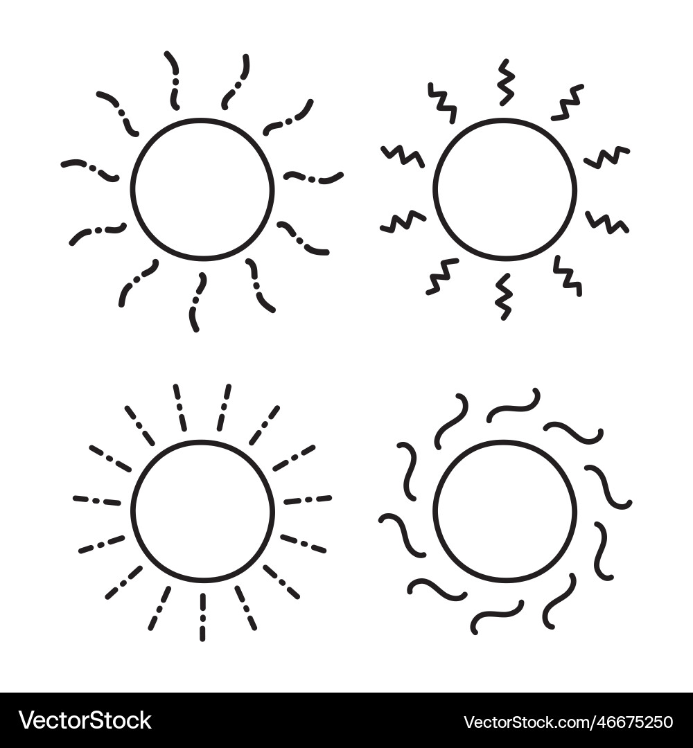 Süße ästhetische Sonne doodle Kunst isolierte Dekoration Süße ästhetische Sonne doodle Kunst isolierte Dekoration vektorbild