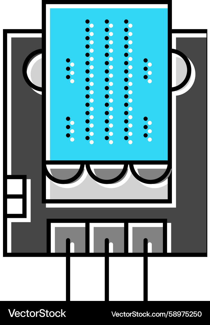 Temperature Sensor Module Icon Vector Image