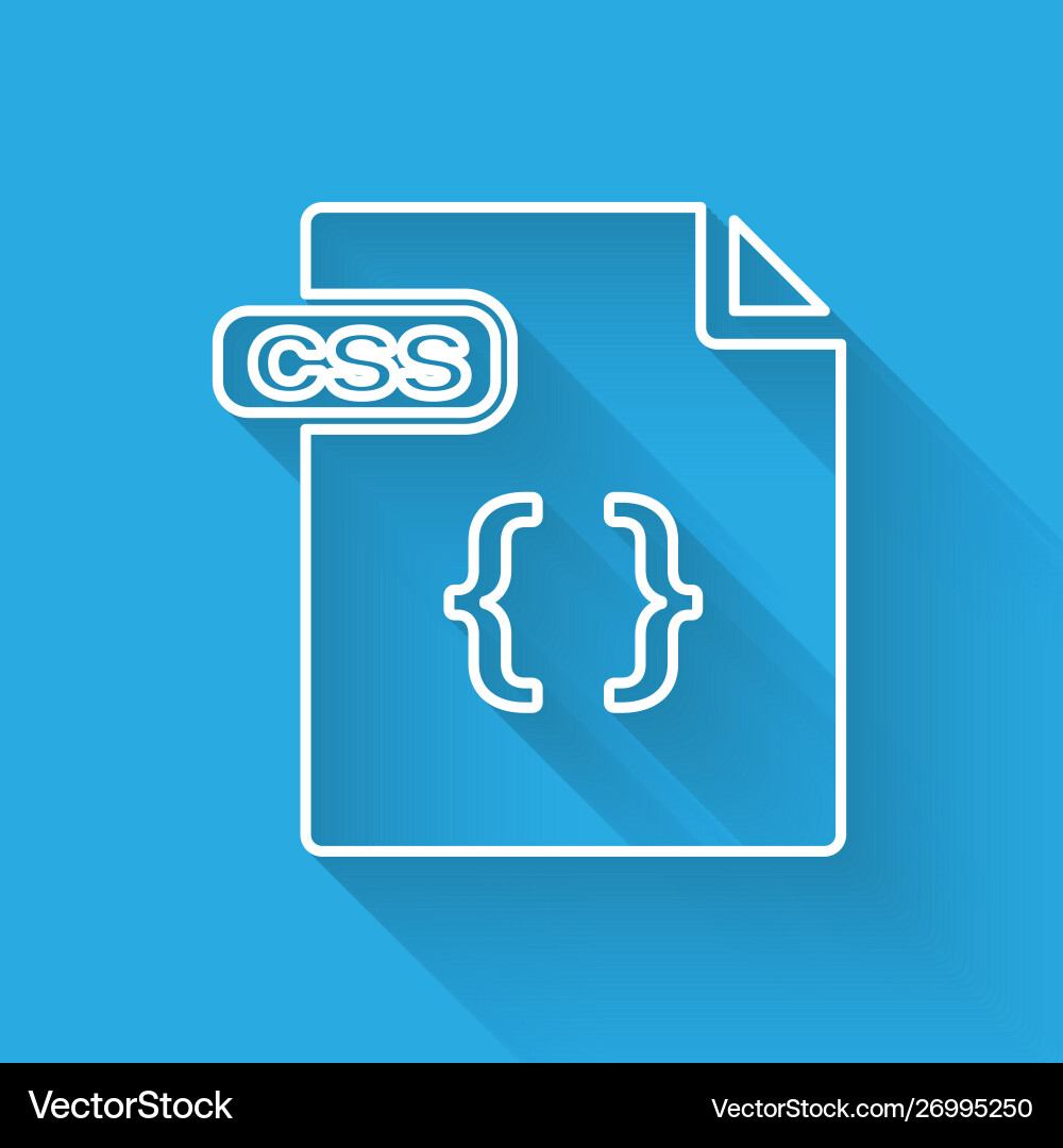 White line css file document download button White line css file document download button Vector Image