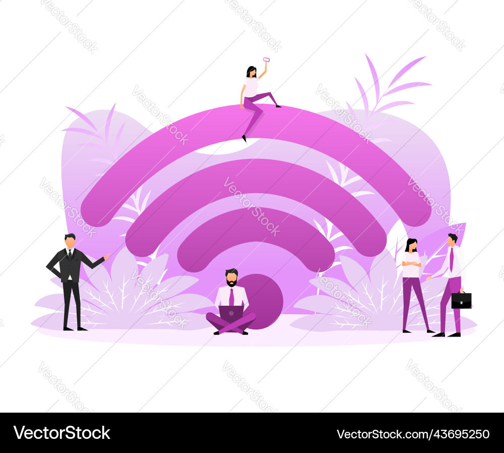 Wifi router device wireless internet concept vector image