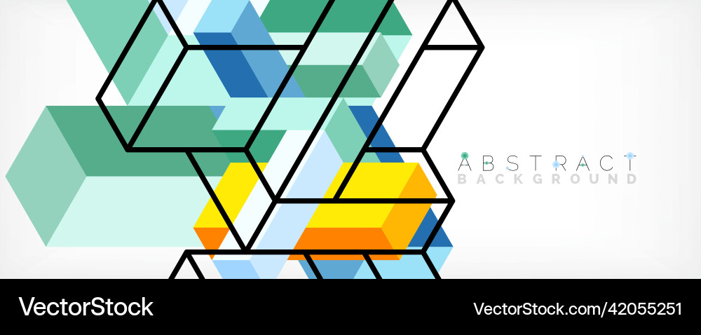 Abstract background 3d cubes cubic elements Abstract background 3d cubes cubic elements vector image
