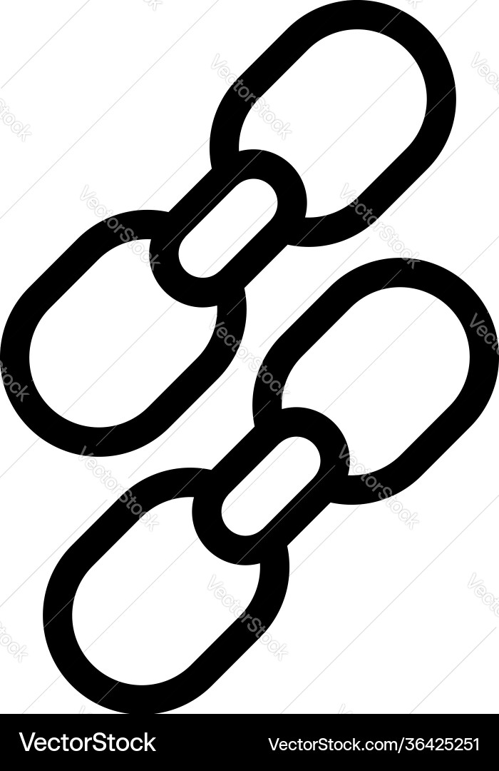 Add link icon outline style Add link icon outline style vector image