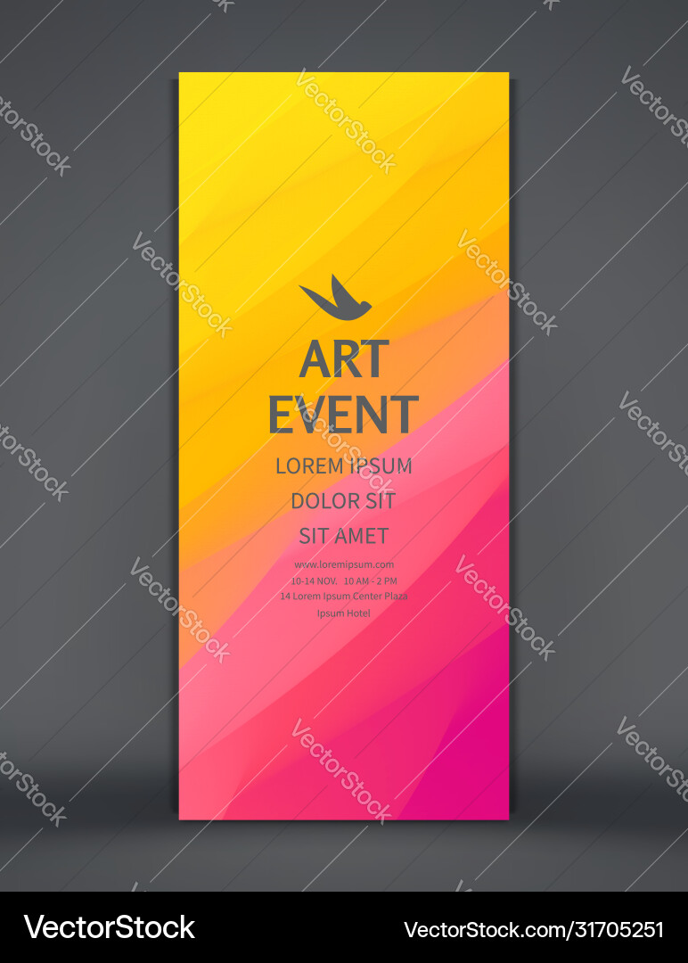 Art Event Banner Template - Dynamic Gradient vector image