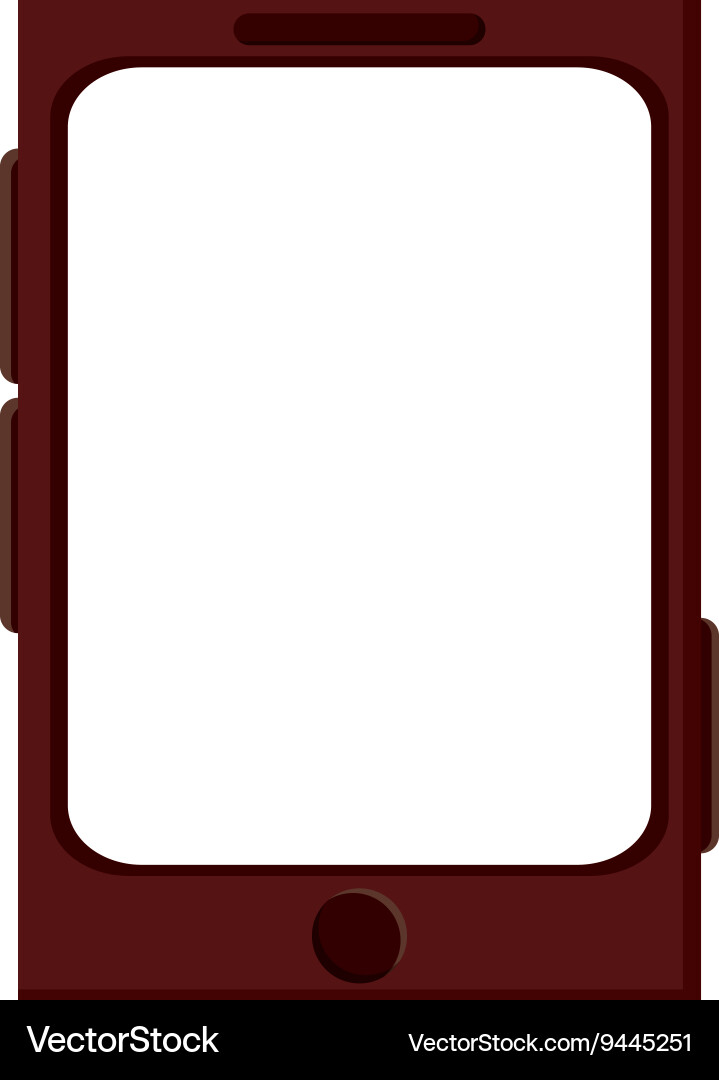 Cellphone with button on front Vector Image