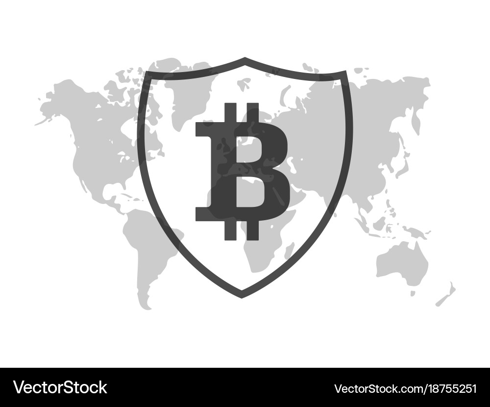 Cryptocurrency mining and blockchain vector image