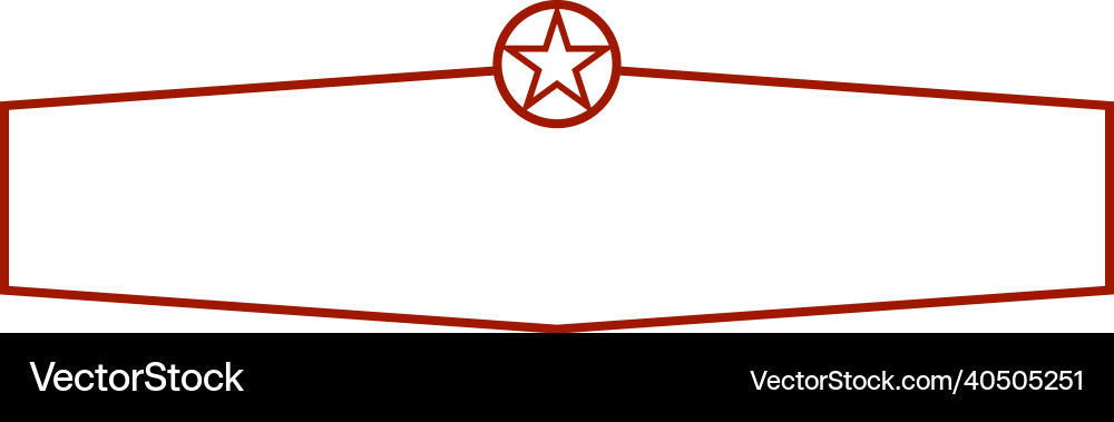 Decorative frame with star badge empty title Decorative frame with star badge empty title vector image