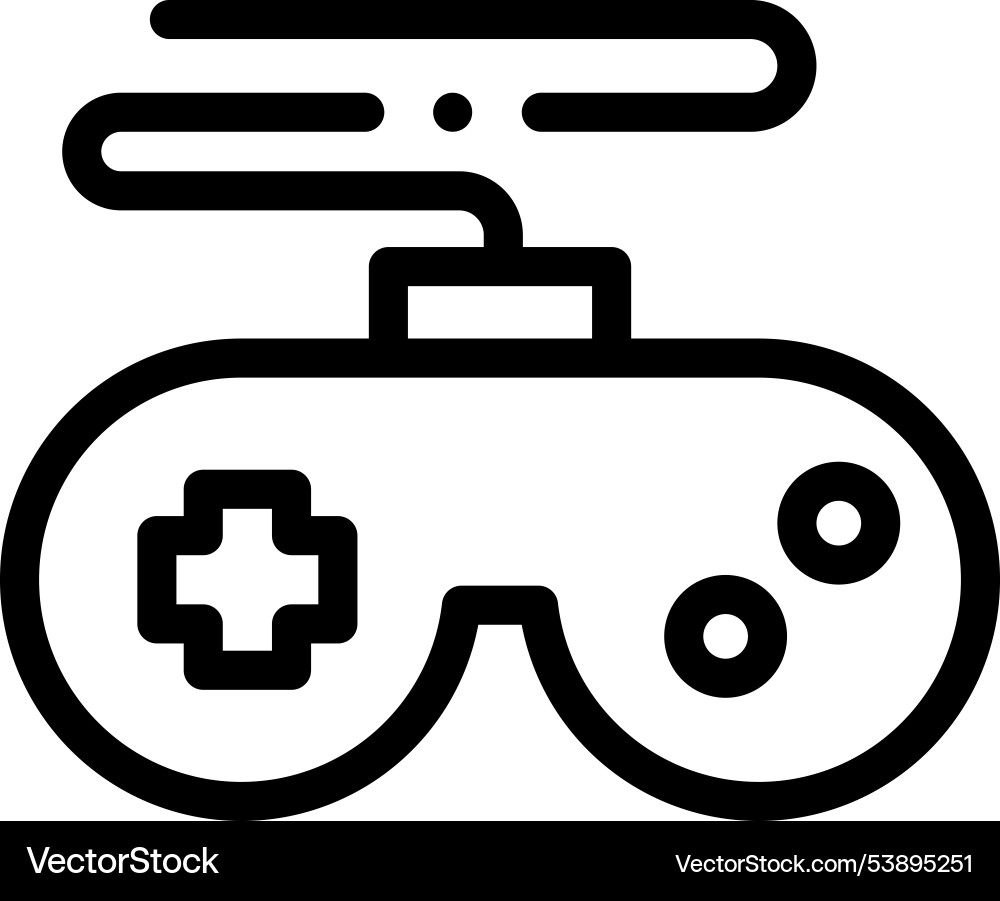 Game controller icon thin linear style design Game controller icon thin linear style design vector image