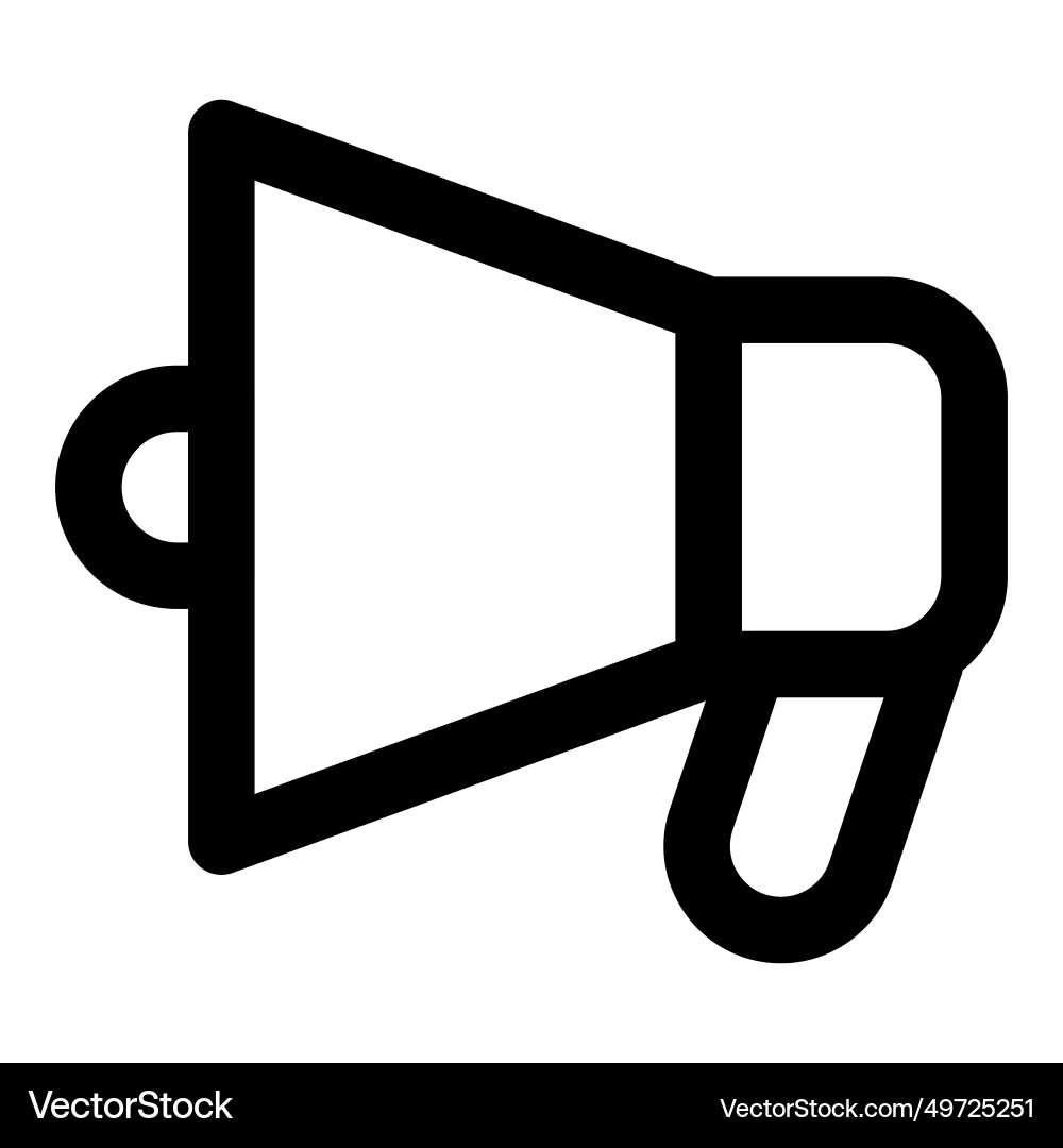 Handheld device amplifying voice for crowd Vector Image