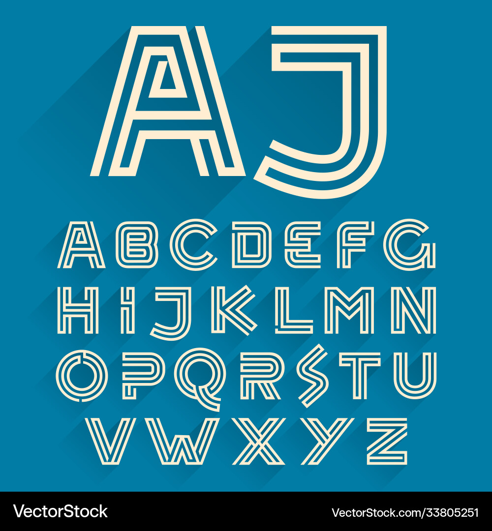 Maze alphabet made three parallel lines Maze alphabet made three parallel lines Vector Image
