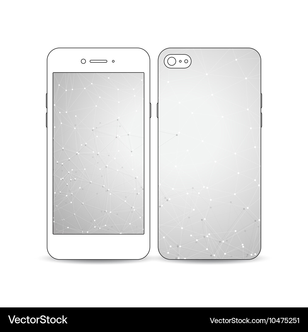 Mobile smartphone with an example of the screen Vector Image
