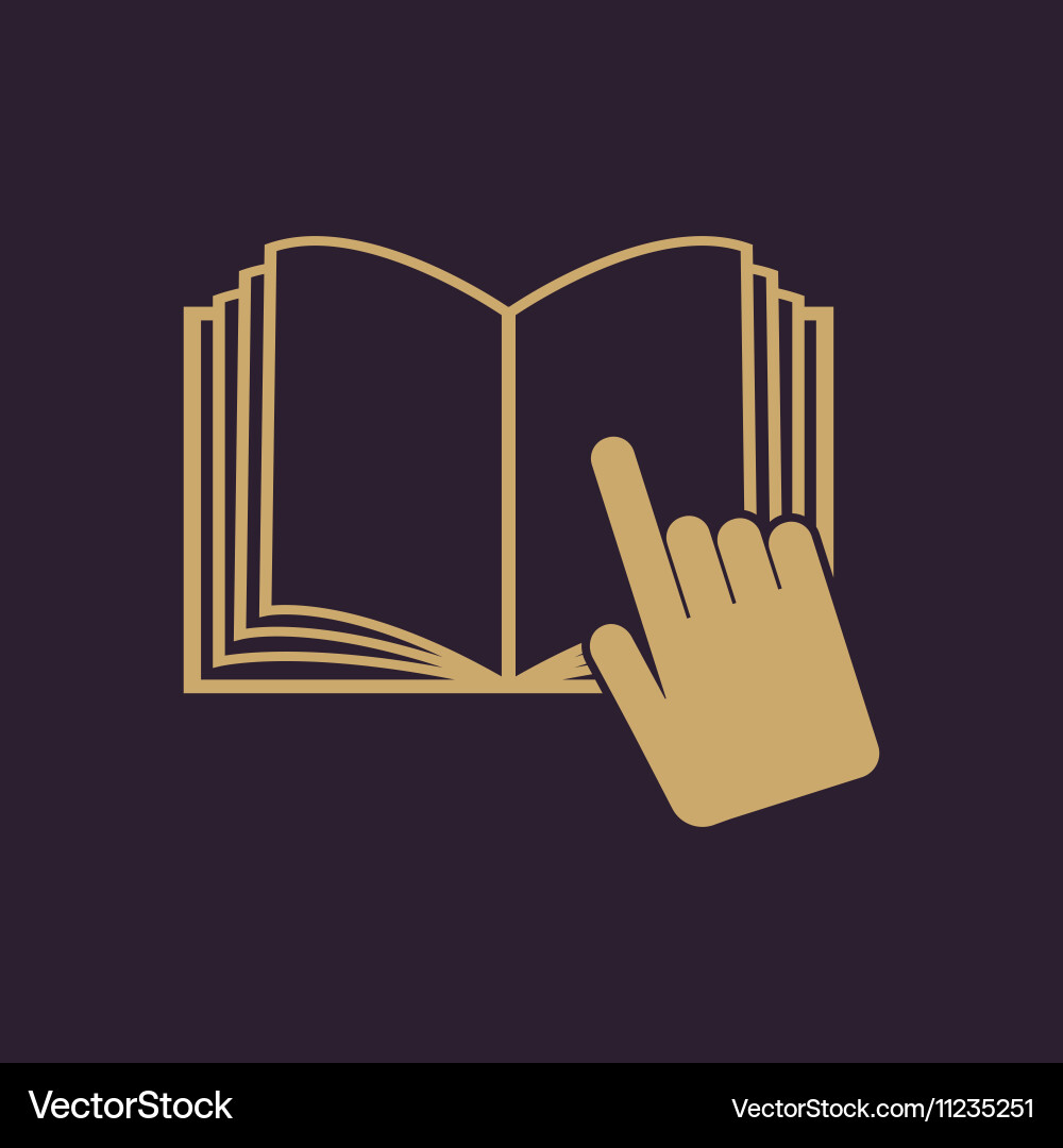 Open book icon manual and tutorial Vector Image