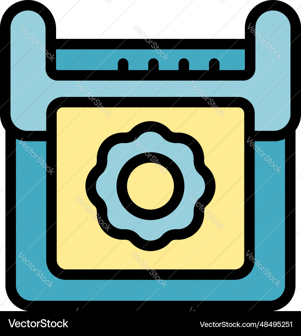 Print plotter icon flat Print plotter icon flat vector image