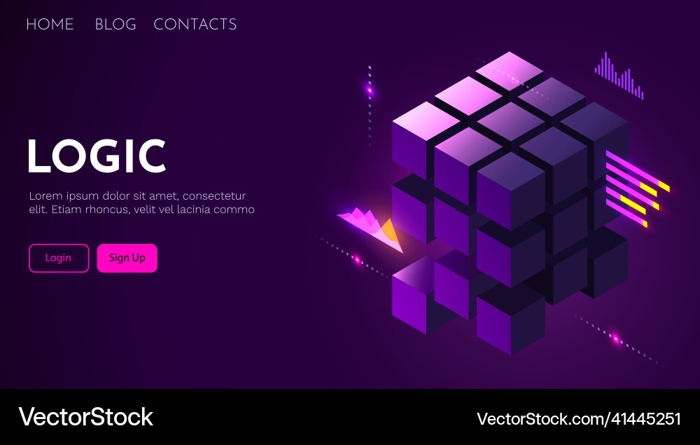 Solving puzzle abstract logic or information Solving puzzle abstract logic or information vector image