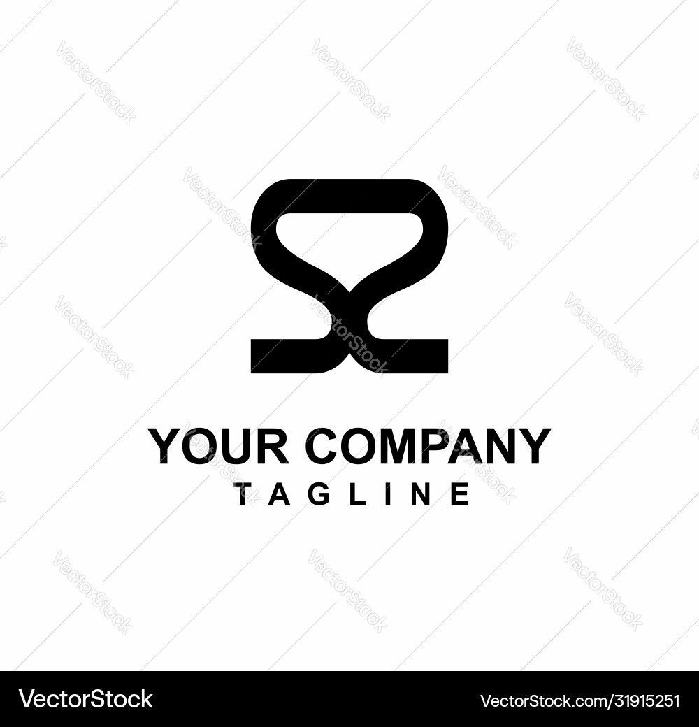 Ss sns sos pi initials geometrical logo and icon Vector Image