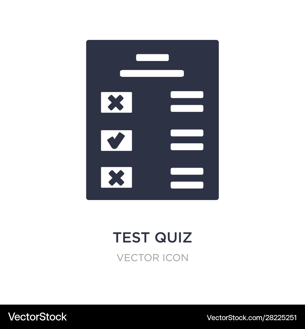 Test quiz icon on white background simple element Vector Image