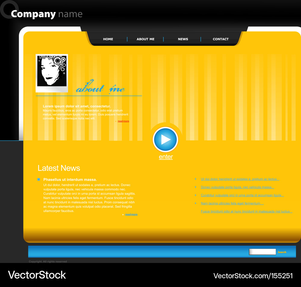 Website template vector image