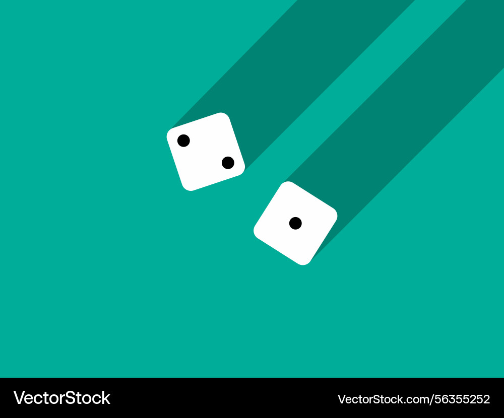 A pair of dice with numbers 1 and 2 craps vector image
