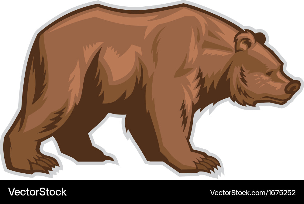 Brown bear mascot Royalty Free Vector Image - VectorStock