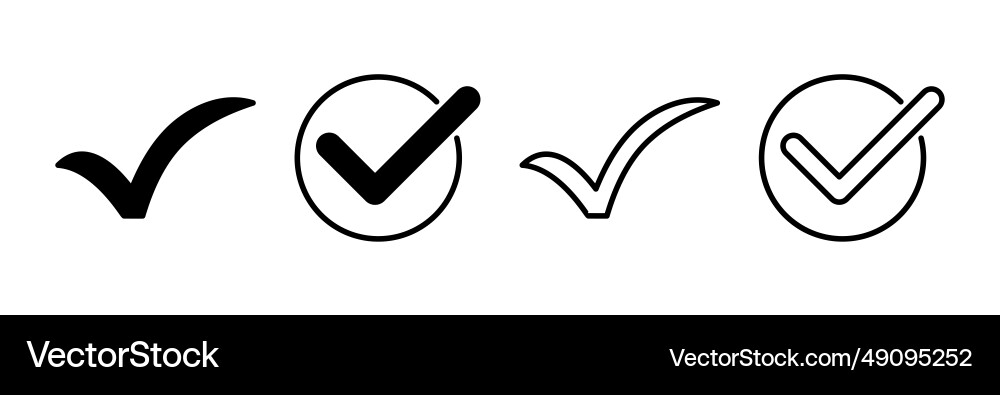 Check icon mark list button Check icon mark list button vector image