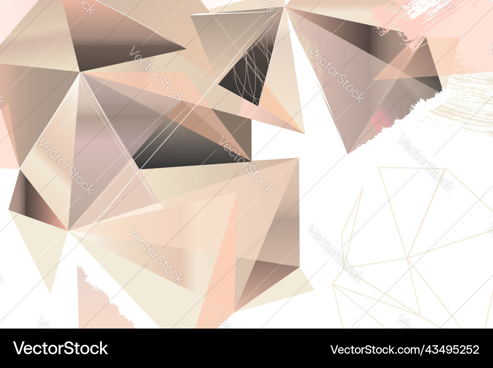 Polygonal pattern with brush strokes Polygonal pattern with brush strokes vector image