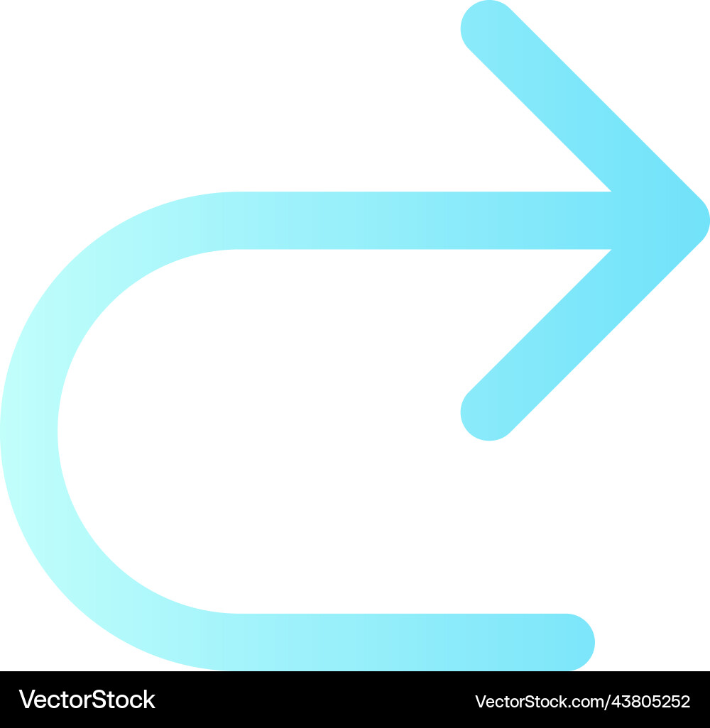 Repeat flat gradient color ui icon Vector Image