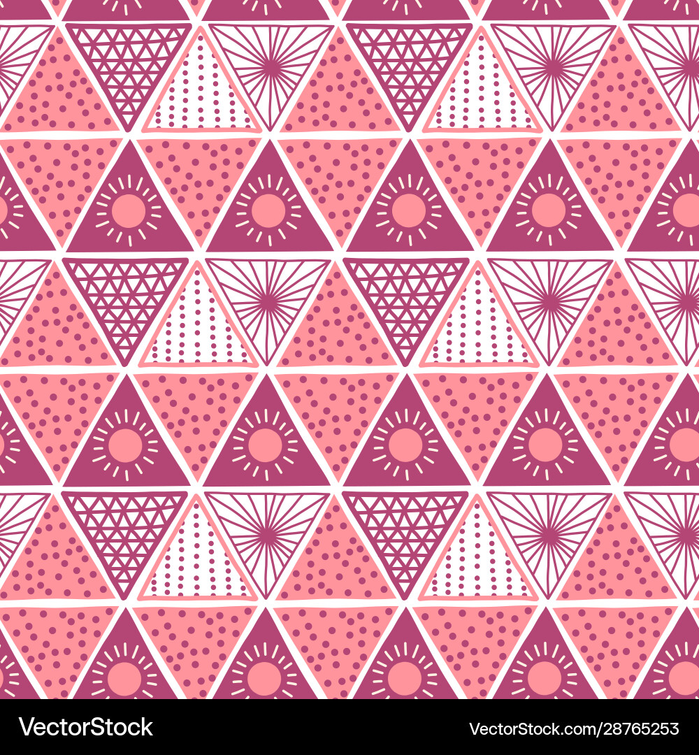Boho Stil rosa Dreiecke nahtlose Muster Boho Stil rosa Dreiecke nahtlose Muster vektorbild