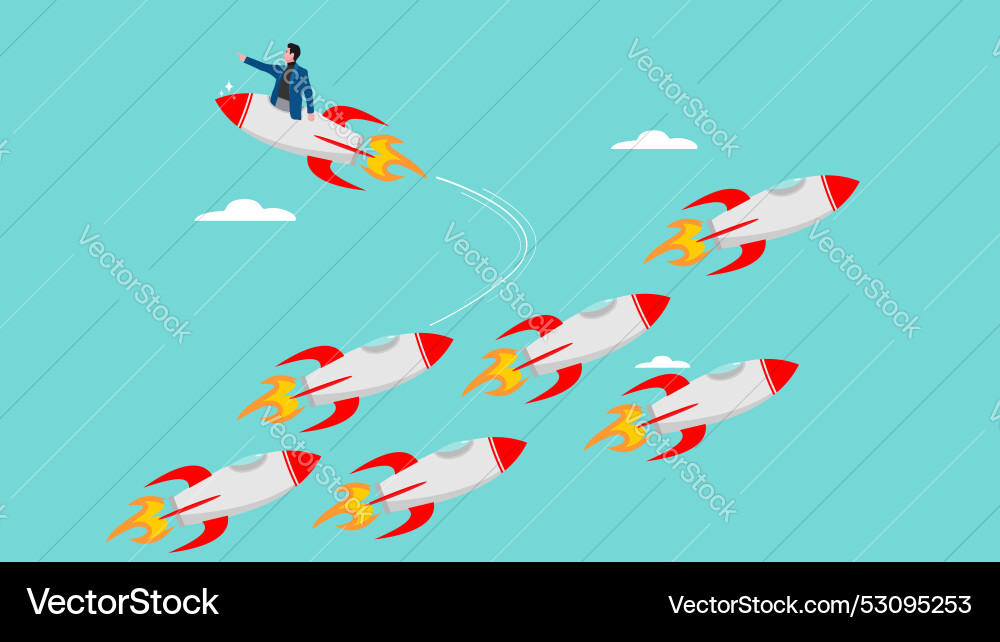 Change career path in a different direction Change career path in a different direction vector image