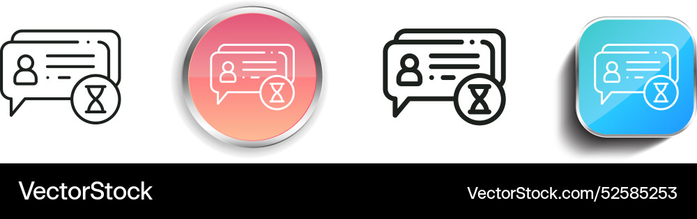 Chat icon thin linear regular and button style vector image
