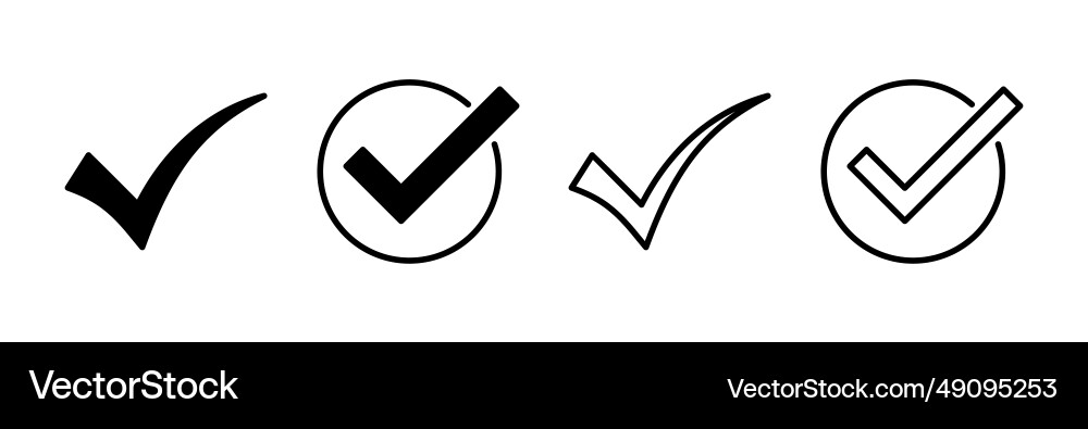 Check icon mark list button Check icon mark list button vector image