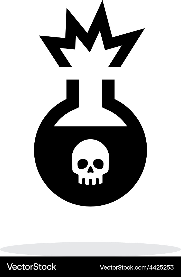 Florence flask with dangerous substance simple Vector Image