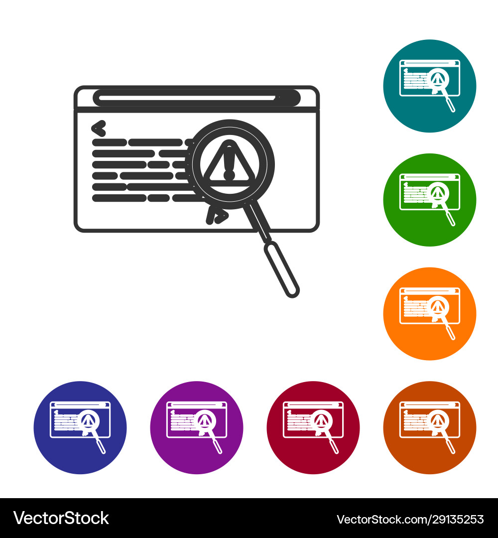 Grey line system bug concept icon isolated vector image