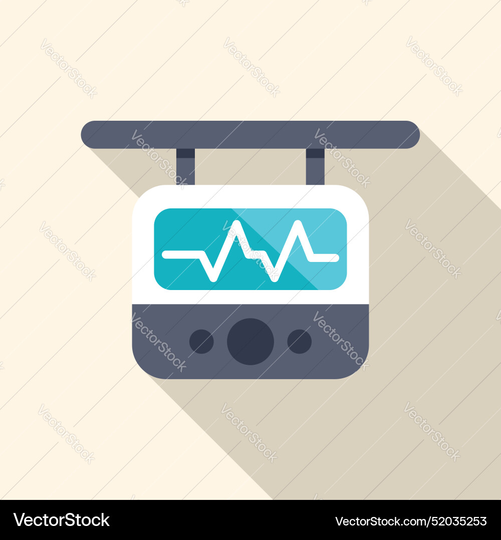 Heart rate monitor showing pulse on screen icon Heart rate monitor showing pulse on screen icon vector image
