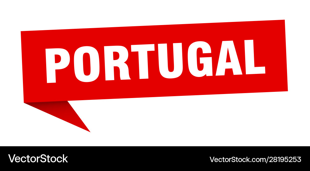 Portugal sticker red signpost pointer Vector Image