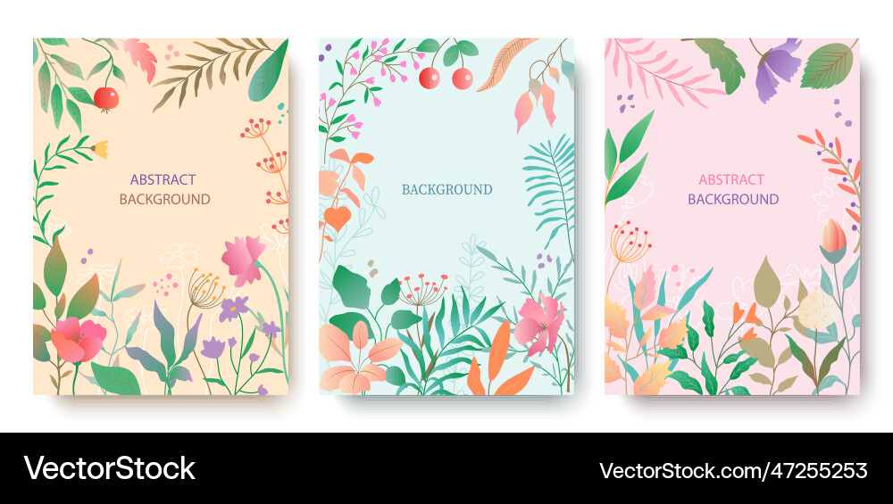 Set of abstract backgrounds with space Set of abstract backgrounds with space Vector Image