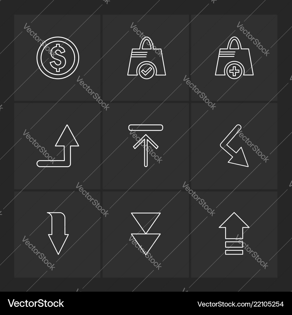 Arrows directions pointer arrow user Vector Image