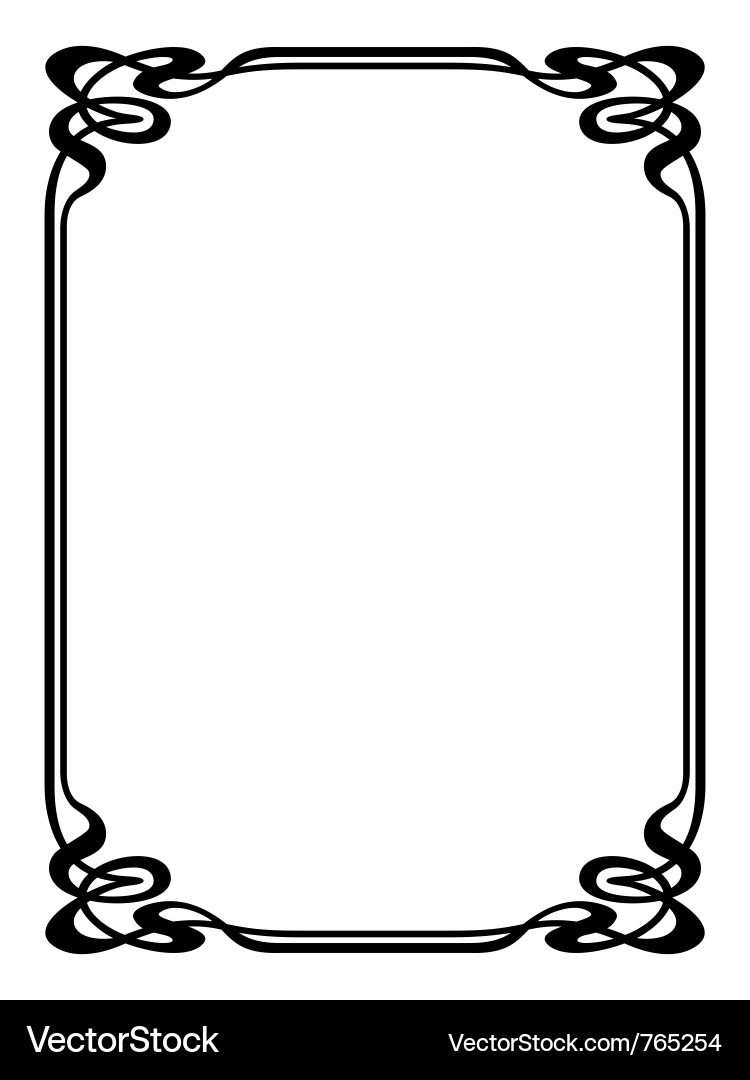 Art Nouveau Frame vector image