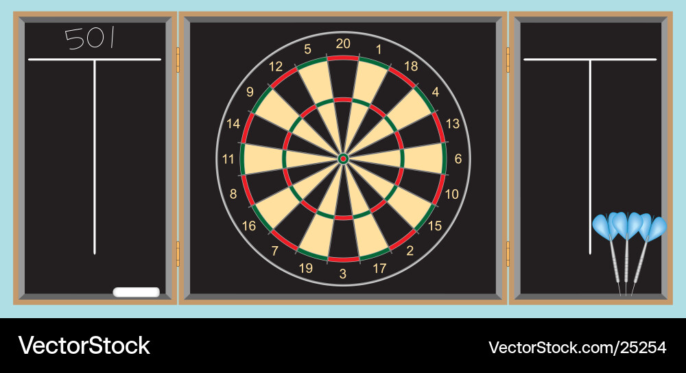 Dartboard with darts Vector Image